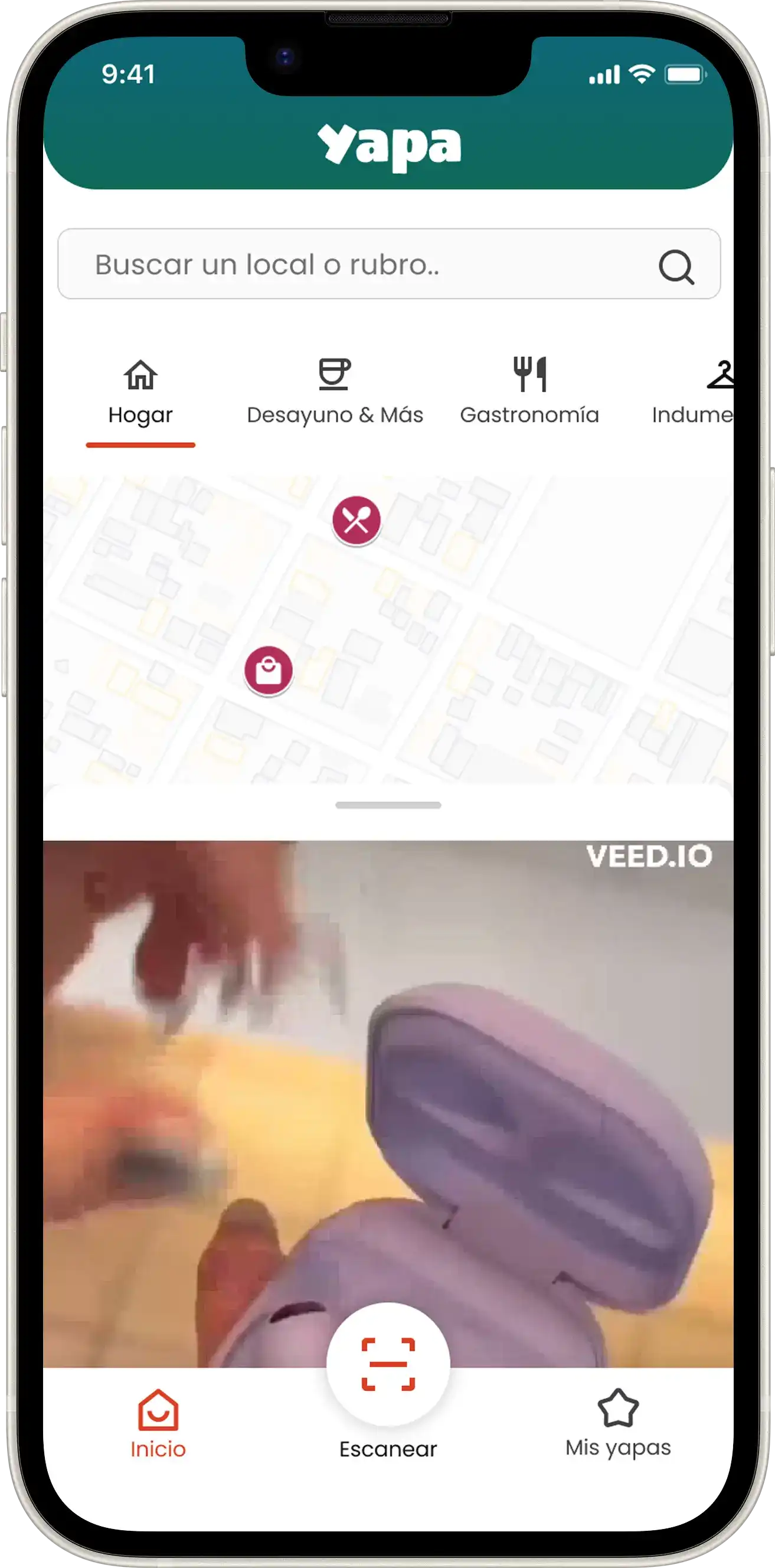 Pantalla Principal de Yapa